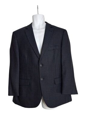 Pronto Uomo Platinum 42S 100% Wool Blazer Men’s Charcoal Blue Sport Coat
